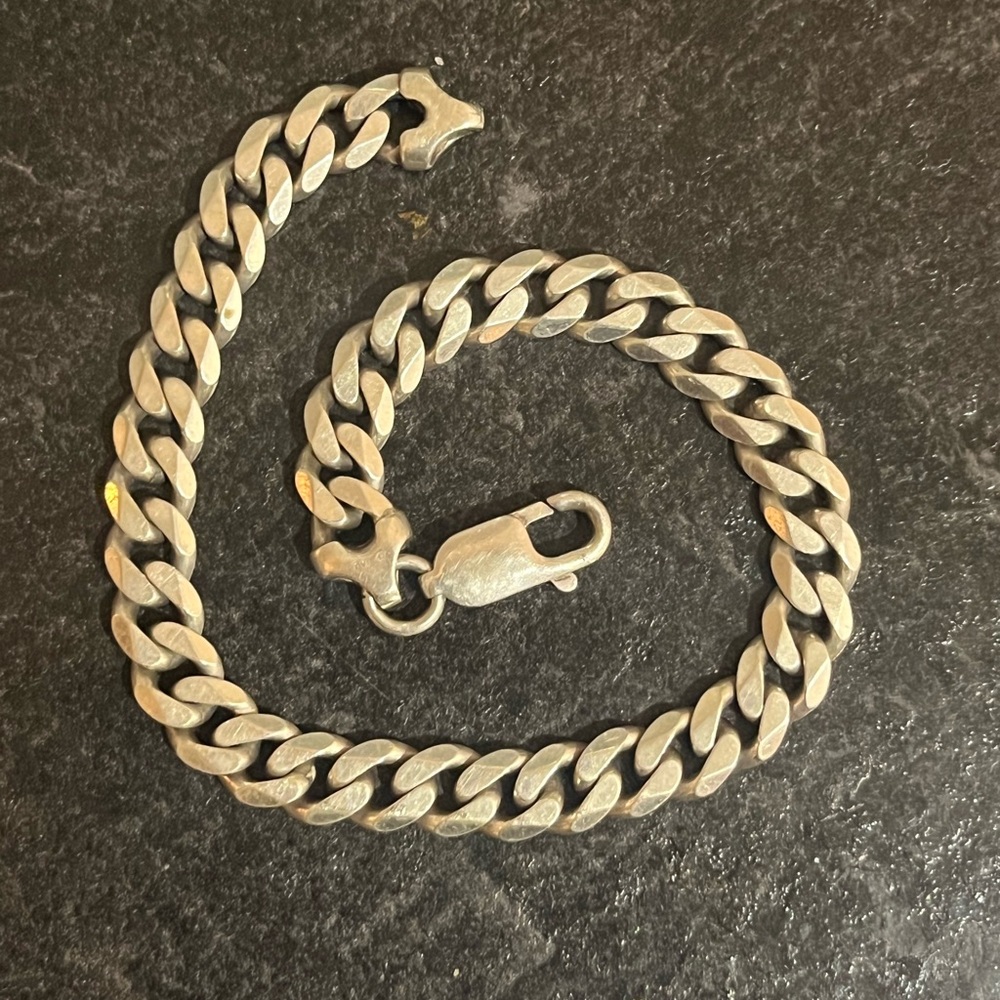 Sterling silver bracelet lobster clasp - Picture 1 of 3